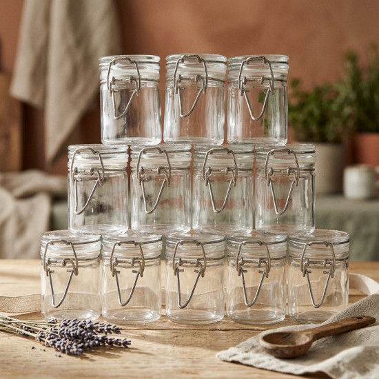 Glass Airtight Jar Set 12 Pcs
